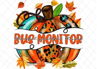 Bus Monitor Pumpkin Autumn Png, Bus Monitor Thankful Png, Bus Monitor Fall Y’all Png, Bus Monitor Png