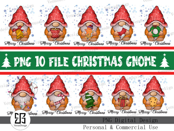 Christmas gnomes sublimation bundle t shirt vector file