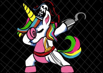 Funny Halloween Dabbing Cute Pirate Unicorn Svg, Unicorn Halloween Svg, Pirate Unicorn Svg, Unicorn Dabbing Halloween Svg