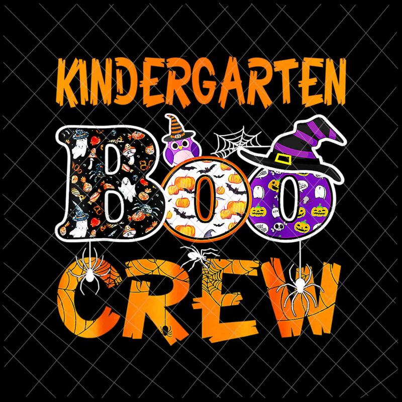 Kindergarten Boo Crew Png, Kindergarten Halloween Png, Boo Crew Halloween Png, Kindergarten With Png