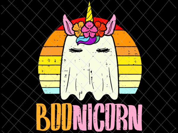 Funny boonicorn svg, ghost unicorn boo retro halloween svg, unicorn halloween svg, kids halloween svg t shirt graphic design