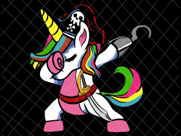 Funny halloween dabbing cute pirate unicorn svg, unicorn halloween svg, pirate unicorn svg, unicorn dabbing halloween svg t shirt graphic design
