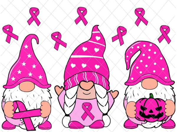 Breast cancer awareness gnome svg, gnome pumpkin pink ribbon svg, gnome pink ribbon cancer awareness svg, gnome svg t shirt template