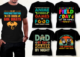 Video Game T-Shirt Design Bundle