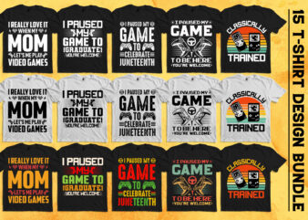 Video Game T-Shirt Design Bundle