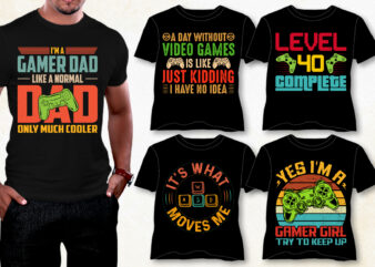 Video Game T-Shirt Design Bundle