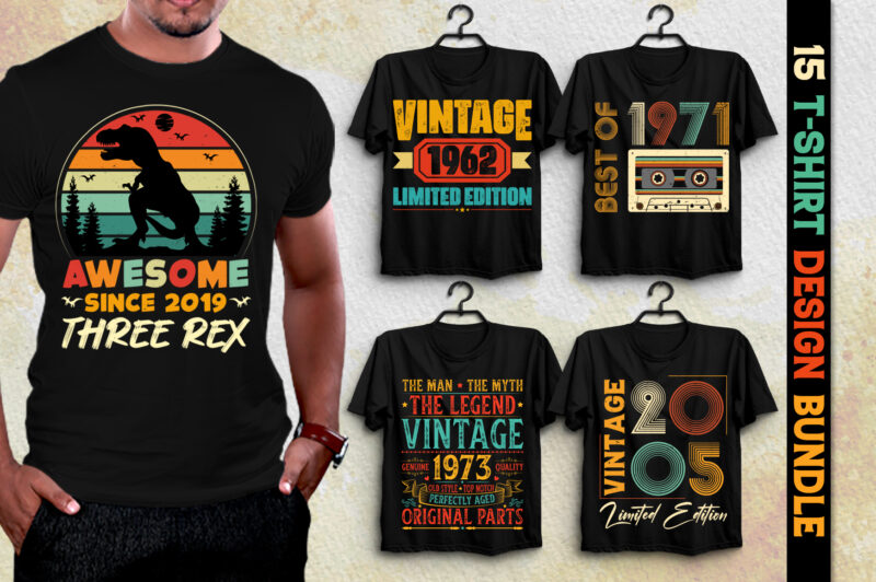 Vintage T-Shirt Design Bundle