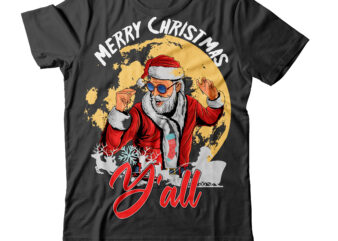 Merry Christmas Y’all T-Shirt Design ,Merry Christmas Y’all SVG Cut File , Christmas SVG Mega Bundle , 220 Christmas Design , Christmas svg bundle , 20 christmas t-shirt design ,