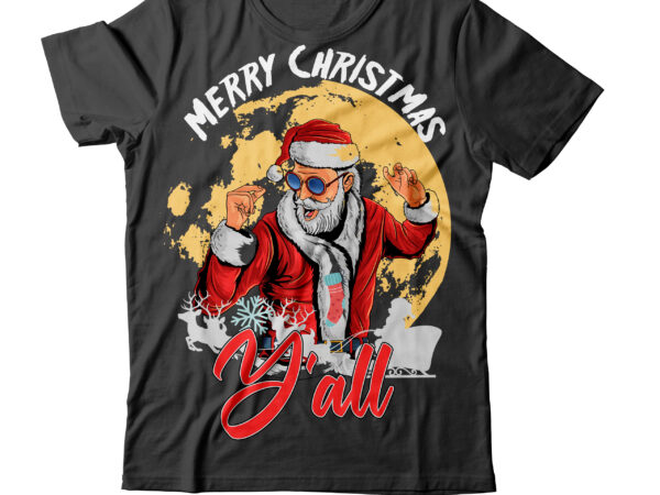 Merry christmas y’all t-shirt design ,merry christmas y’all svg cut file , christmas svg mega bundle , 220 christmas design , christmas svg bundle , 20 christmas t-shirt design ,