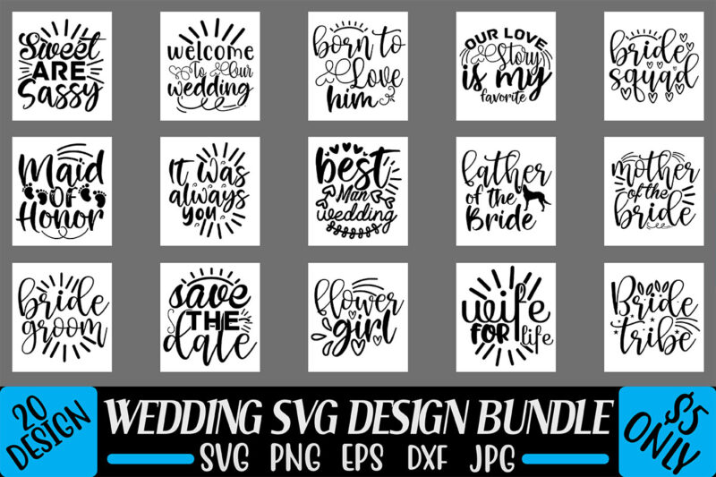 Wedding Svg Design Bundle