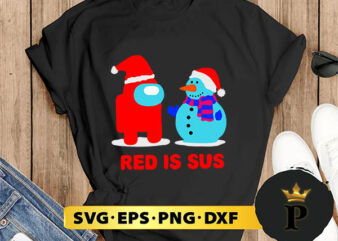 among red is sus christmas with us SVG, Merry christmas SVG, Xmas SVG Digital Download