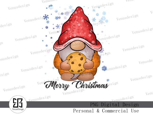 Merry christmas cookies sublimation t shirt designs for sale