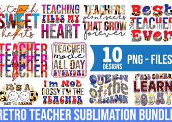 Teacher Sublimation Bundle t shirt designs for sale