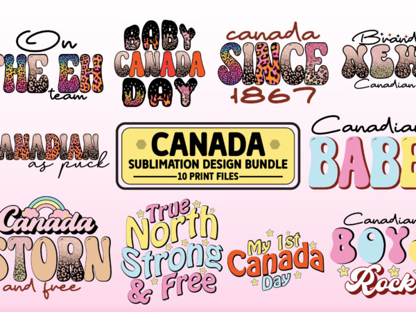 Canada day sublimation bundle /10 design