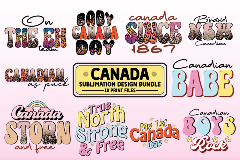 Canada Day Sublimation Bundle /10 Design