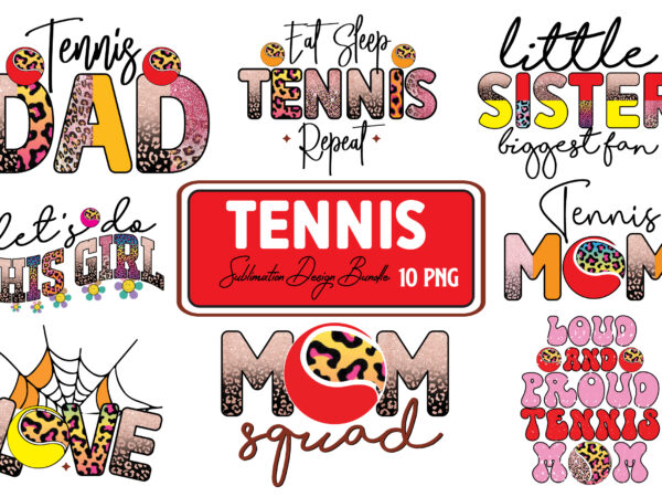 Tennis sublimation design bundle