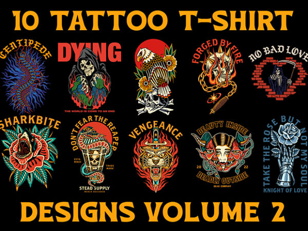 Tattoo t-shirt designs vol. 2