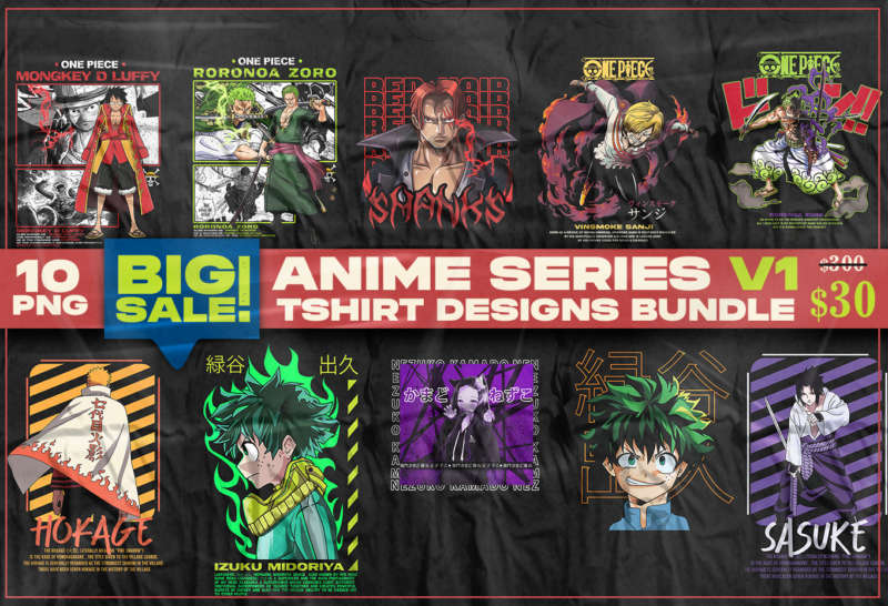 Anime Tshirt Design Bundle v1 -10 Anime DesignPng – Anime Artwork – Anime Streetwear for sale – best selling anime tshirt – trending anime tshirt