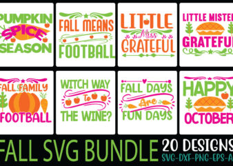 FALL SVG BUNDLE t shirt graphic design