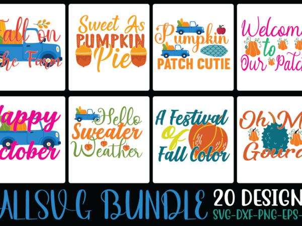 Fall svg bundle t shirt graphic design