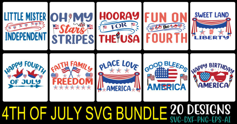 4th of july svg bundle