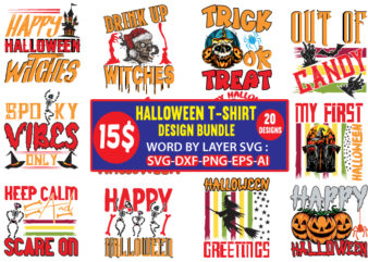 Halloween T-shirt Design Bundle