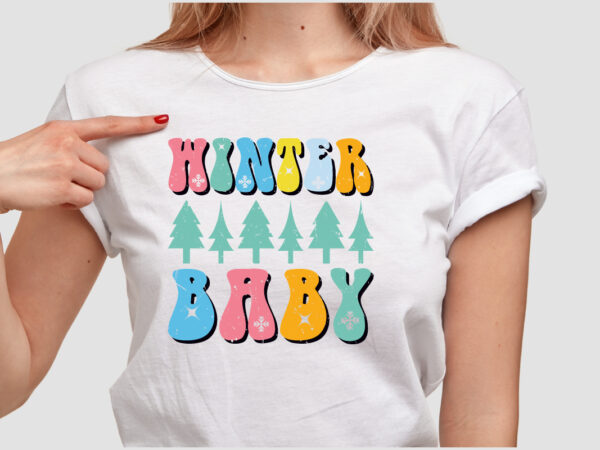 Winter baby t shirt design