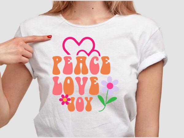 Peace love joy t shirt design