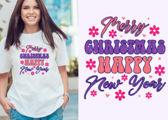 merry christmas happy new year Christmas typography. Christmas craft for merchandise. Winter designs. Christmas t shirt designs
