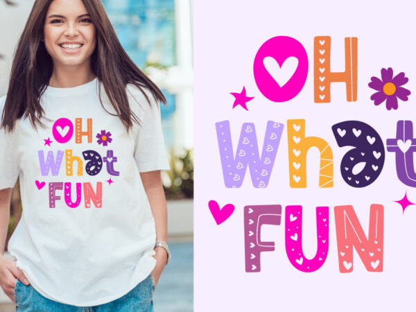 Oh what fun christmas t-shirt design. christmas t-shirt quote. t-shirt concept. christmas vector. t-shirt