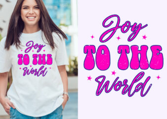 joy to the world Christmas typography. Christmas craft for merchandise. Winter designs. Christmas t shirt designs