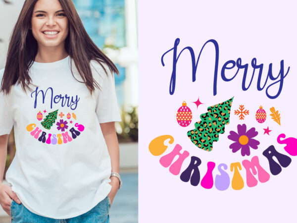 Merry christmas vector for t shirt design