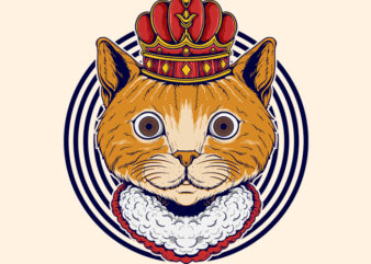 King cat illustration