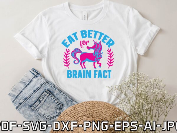 Eat better for brain fact vector clipart