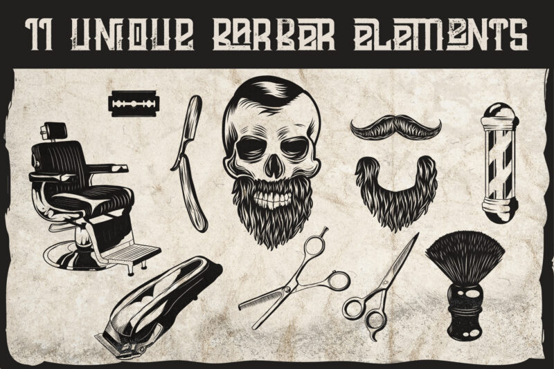 Crazy Barber font with bonuses