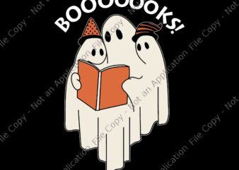 Halloween Booooks Svg, Cute Ghost Reading Library Books Halloween Svg, Ghost Booooks Svg, Ghost Halloween Svg,