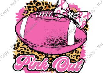 Pink Out Football Tackle Breast Cancer Warrior Svg, Pink Out Football Tackle Svg, Pink Out Football Svg, Football Ribbon Breast Cancer Svg t shirt illustration