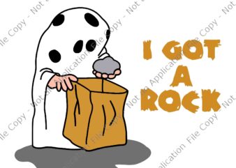 I Got A Rock Halloween Svg, Funny Halloween Trick Or Treat Ghost Svg, Funny Ghost Svg, Halloween Svg