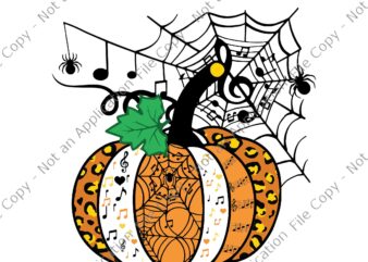 Halloween Pumpkin Music Svg, Music Teacher Halloween Svg, Music Halloween Svg, Halloween Svg, Pumpkin Music Svg
