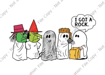 I Got A Rock Svg, Funny Trick Or Treat Halloween Ghost Svg, Ghost Halloween Svg, I Got A Rock Ghost Svg t shirt design for sale