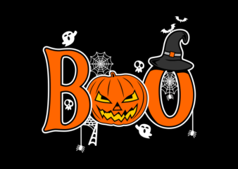 halloween Boo cartoon graphic t shirt