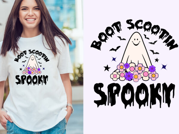 Boot scootin spooky halloween t shirt design
