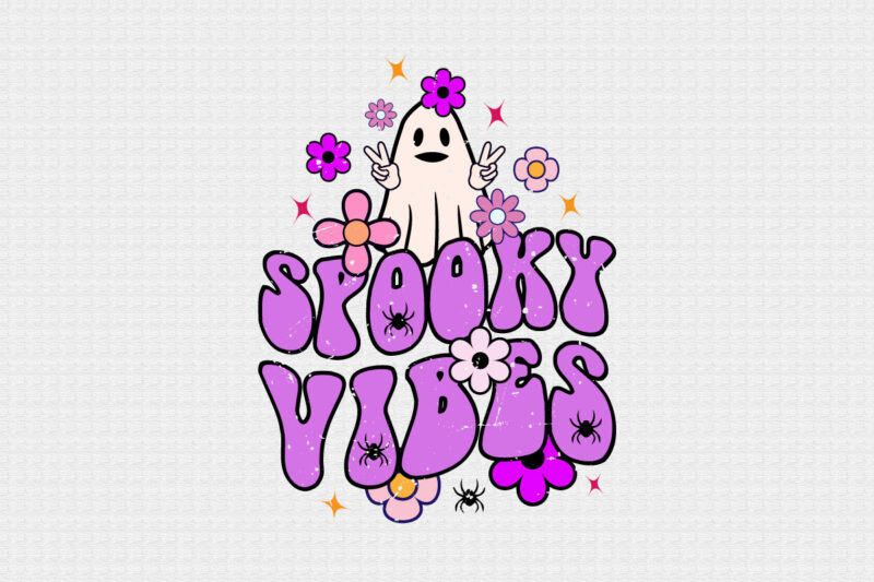 SPOOKY VIBES T SHIRT DESIGN