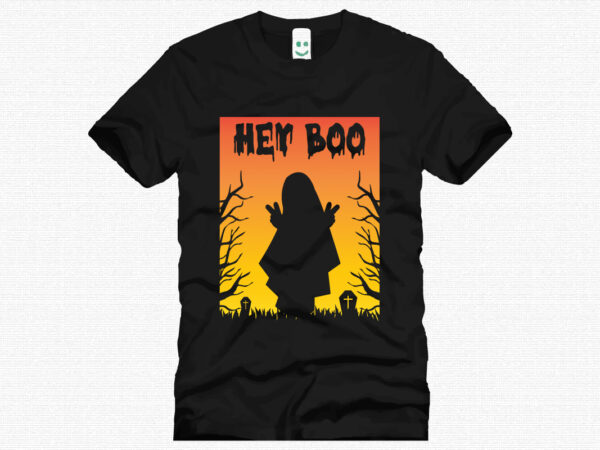 Hey boo halloween t shirt design template. halloween party t shirt design. typography, illustration halloween t shirt design. halloween day t shirt. halloween night t shirt design.