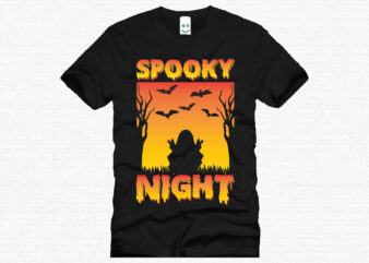 spooky night t shirt design