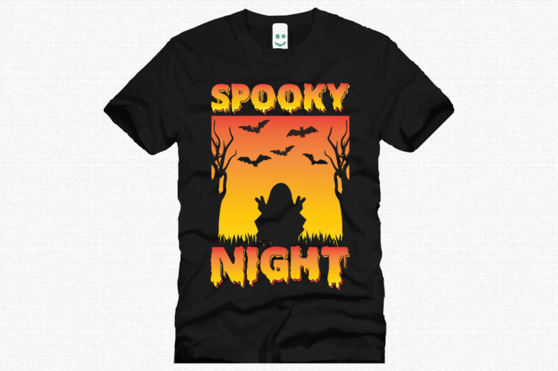 spooky night t shirt design