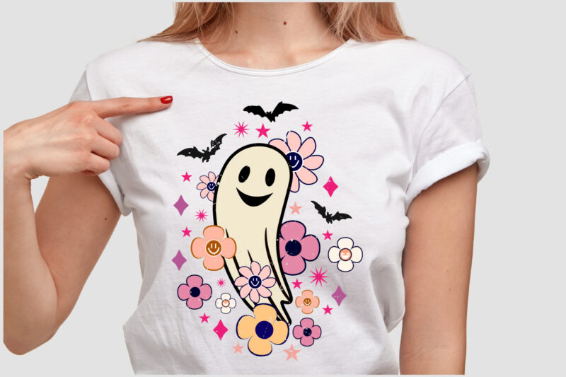 halloween boo vector t shirt design