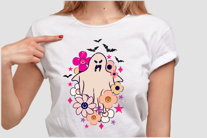 halloween boo vector t shirt design