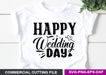 happy Wedding Day SVG