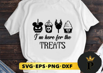 i’m here for the treats svg, halloween silhouette svg, halloween svg, witch svg, halloween ghost svg, halloween clipart, pumpkin svg files, halloween svg png graphics